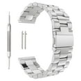 thumbnail image 1 of Stainless Steel Metal Watch Band Replacement, SOATUTO Quick Release Folding Clasp Solid Stainless Steel Watch band Strap For Men's Women's Watch (20mm-Silver), 1 of 5