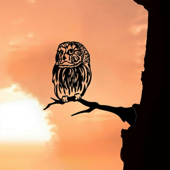 Stainless Steel Metal Woodpecker Garden Ornament Outdoor Garden Bird Statue Bird Ornament for Patio Lawn Backyard Decor Plaques Wall Art