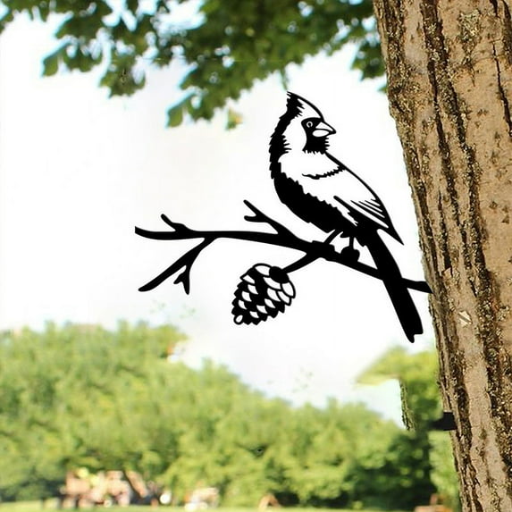 Stainless Steel Metal bird - Artistic Metal Birds for Your Yard, Garden & Patio - Outdoor Metal Yard Art Decor - Unique Tree Ornaments - Backyard Elegance