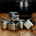 thumbnail image 1 of Stainless Steel Metallic Ice Cubes Chilling Stones Rocks Reusable for Drinks, 1 of 6