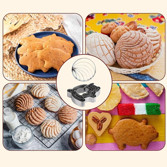 Stainless Steel Mexican Concha Bread Stamp – Concha Cutter Mold for Baking Biscuits & Bread