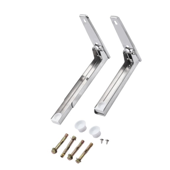 Stainless Steel Microwave Wall Bracket Adjustable Width Kitchen Storage Rack Resistant Appliance Shelf Wall Mount Microwave Oven Organizer Bracket