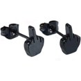 thumbnail image 1 of Stainless Steel Mid Finger Cocktail Party Biker Stud Earrings, 1 of 2