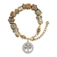 thumbnail image 1 of Stainless Steel Mighty Oak Tree of Life - Two Tone Christian Bead Bracelet, 1 of 4