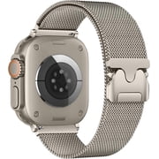 Stainless Steel Milanese Loop Strap Compatible with Apple Watch Band 38mm 40mm 41mm 42mm 44mm 45mm 46mm 49mm for Women Men,Magnetic Metal Wristband for iWatch Series 11 10 9 8 7 6 5 444/45/49MM