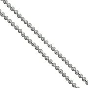 SAC SILVER Stainless Steel Military Ball Bead Chain 1.5mm Dog Tag Link Pallini Necklace 22" Gray Jewelry Female
