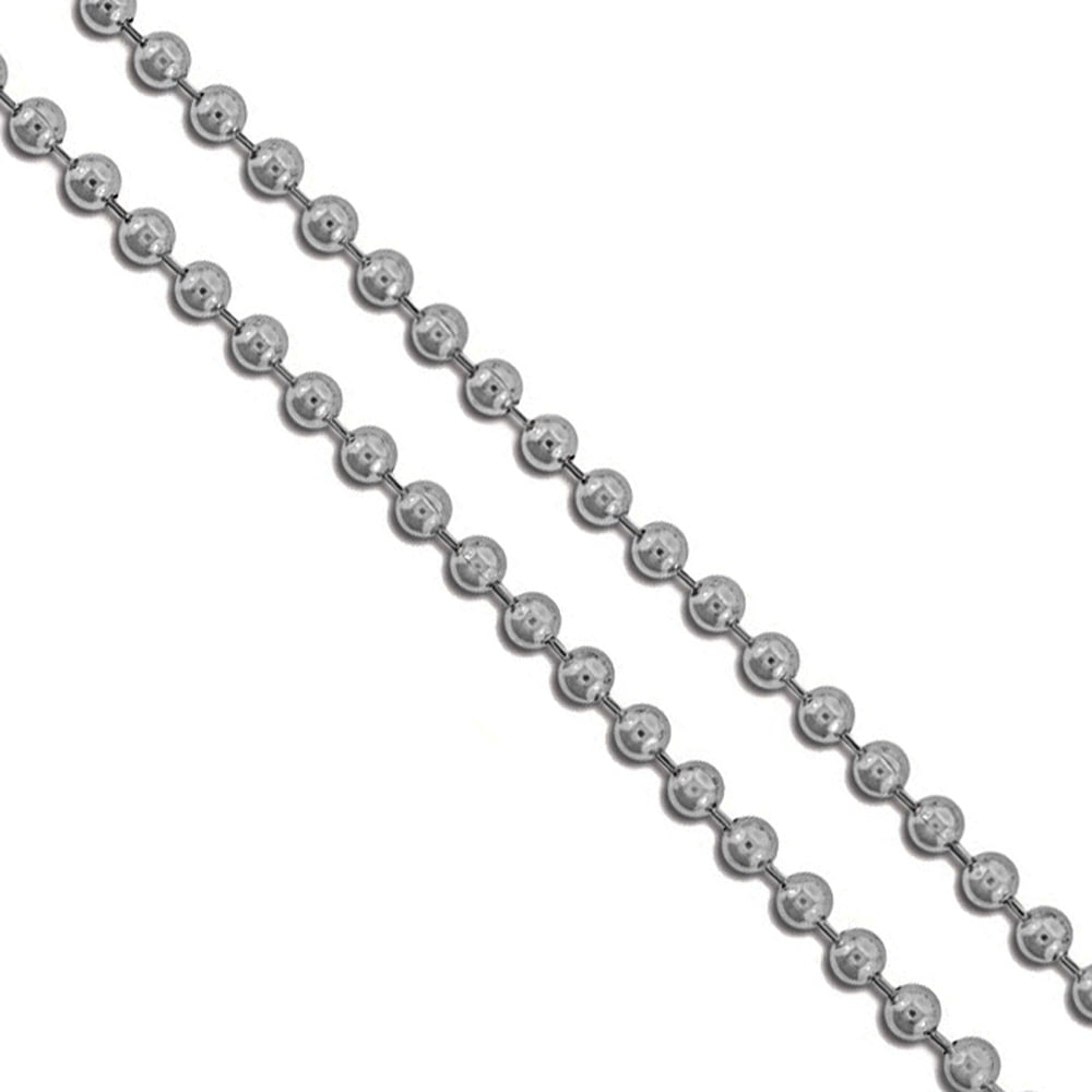 Stainless Steel Military Ball Bead Chain 2.3mm Dog Tag Link Pallini