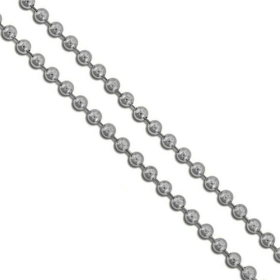 Stainless Steel Military Ball Bead Chain 2.3mm Dog Tag Link Pallini Necklace 24" Gray Jewelry Female