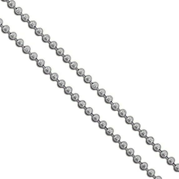 Stainless Steel Military Ball Bead Chain 2mm Dog Tag Link Pallini Necklace 30" Gray Jewelry Female