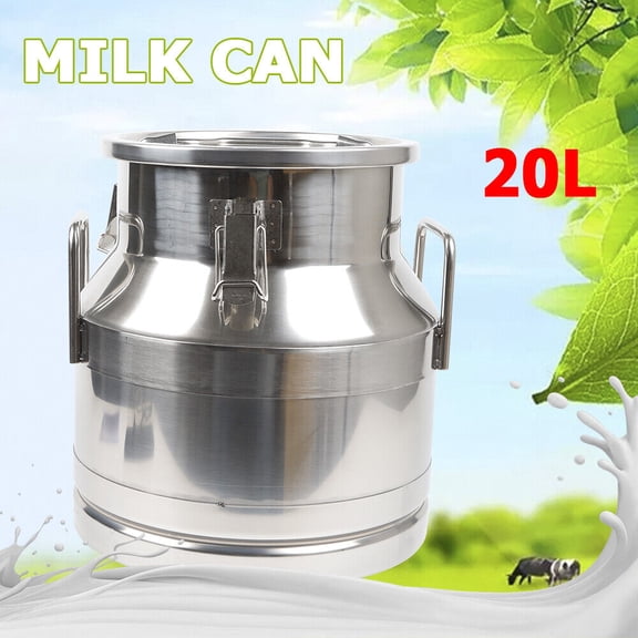 Stainless Steel Milk Can 20L Wine Pail Bucket Milk Jug Oil Milk Storage Container