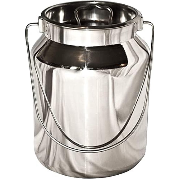 Stainless Steel Milk Can Tank | Stainless Steel Jug, Rustic Milk Cans with Lid, Old Fashion Milk Jug 4 Liter (1 Gallon)$$Home Decor, Kitchen, & Other