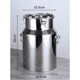 thumbnail image 1 of Stainless Steel Milk Container, 2.11 Gallon / 8 L Sealed Storage Jar, Leakproof, Lightweight, with Metal Handles, Great for Liquid and Dry Goods, Suitable for Refrigerators, Kitchen and Outdoor Use, 1 of 1