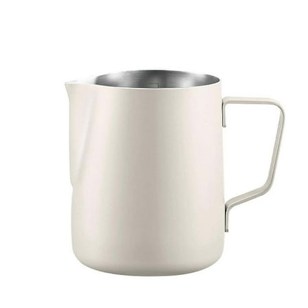Stainless Steel Milk Frother Cup - Large Metal Steaming Pitcher for Coffee and Milk Frothing