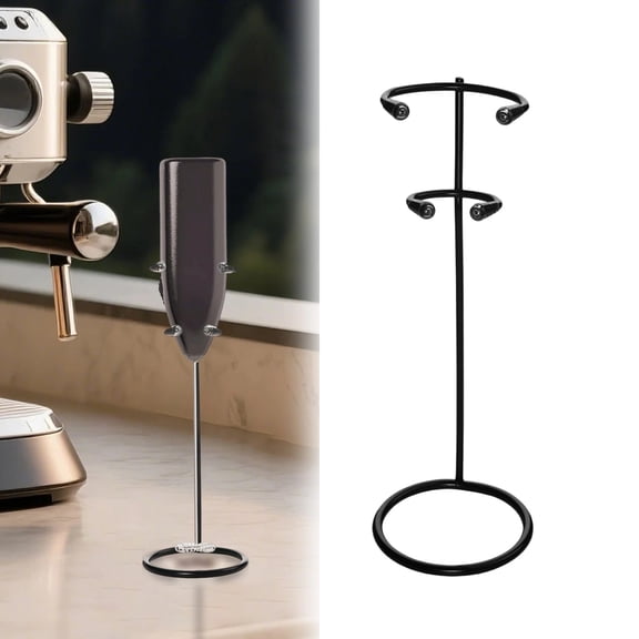Stainless Steel Milk Frother Stand Coffee Frother Holder Egg Beater Stand Coffee Foam Maker Stand for Handheld Frother
