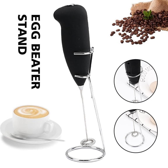 Stainless Steel Milk Frother Stand Holder - Vertical Egg Beater & Handheld Whisk Rack for Kitchen Countertop, Coffee Mixer Accessories