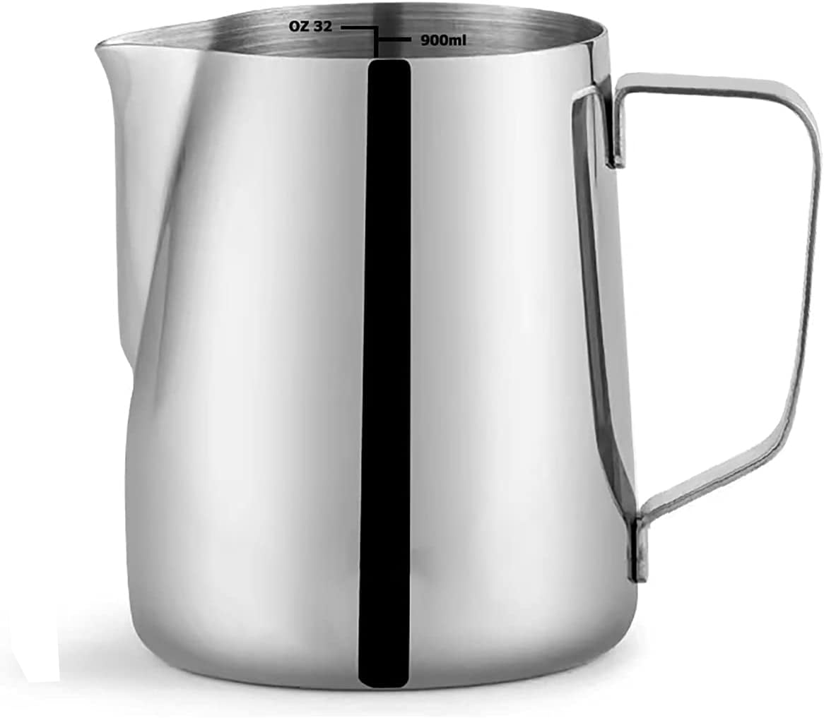 Milk Frothing Pitcher 32oz,Espresso Steaming Pitcher 32oz