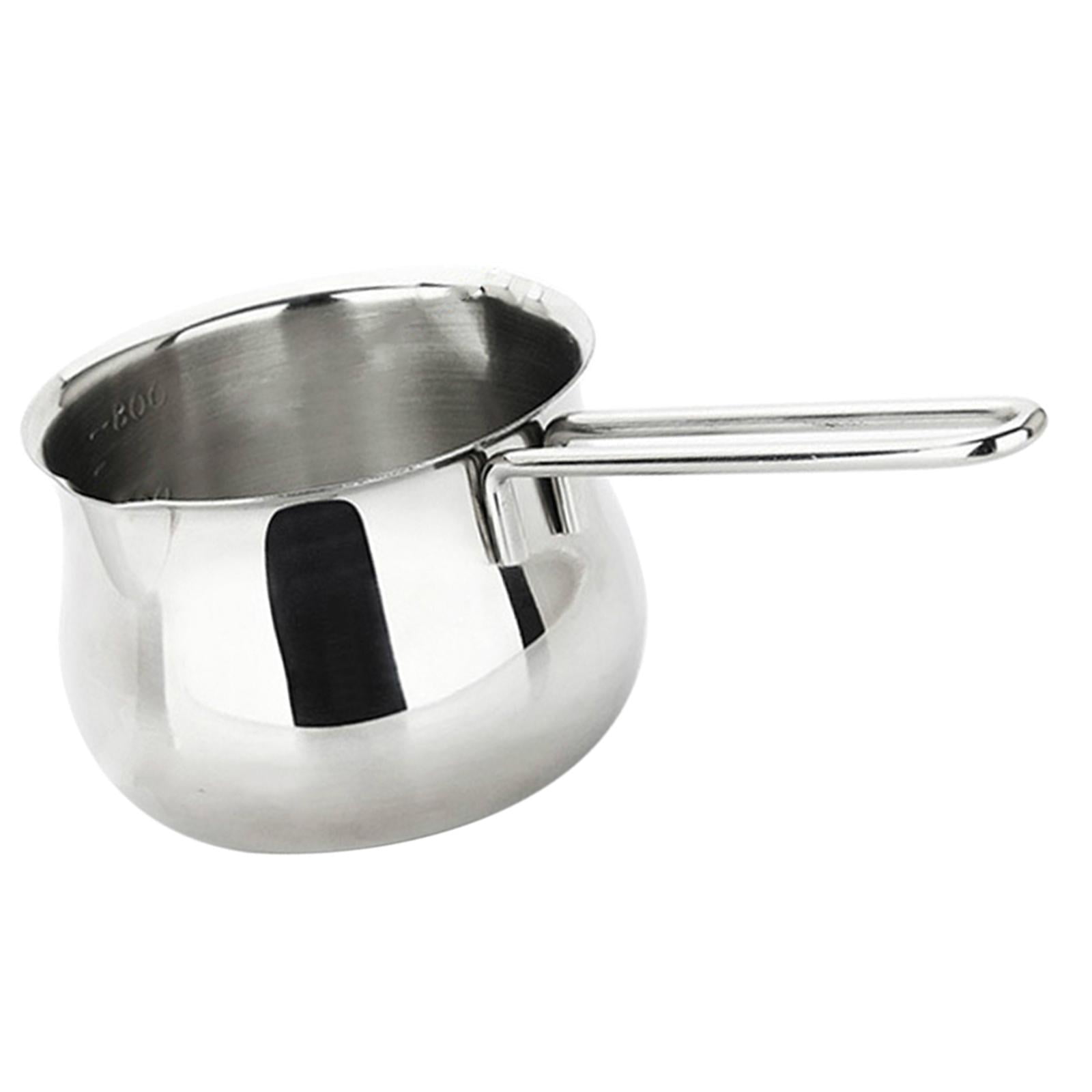 Butter Warmer Flat Bottom Stainless Steel Mini Butter Hot Pots Oil Pan  Small Saucepan for Boiling Milk Sauce Gravies - AliExpress