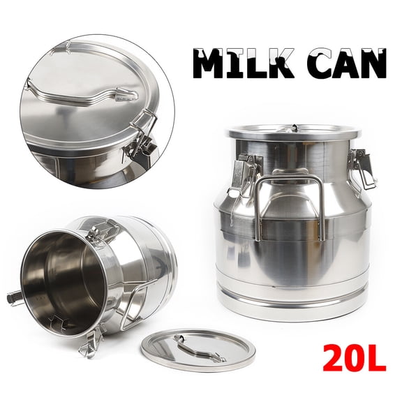 Stainless Steel Milk Storage Can Milk Canister &Bucket & Container 20L TOP US