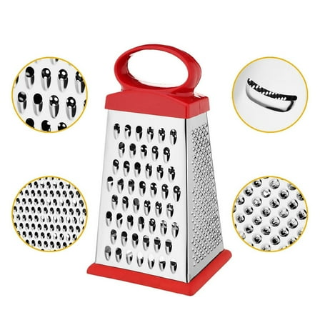 Stainless Steel Mini Cheese Grater,Heavy-Duty Loaf Grater with Ergonomic Handle,Kitchen Multifunctional Shredder,Perfect for Cheeses,Veggies & Soft Foods,Must-Have Utensil for Cooking