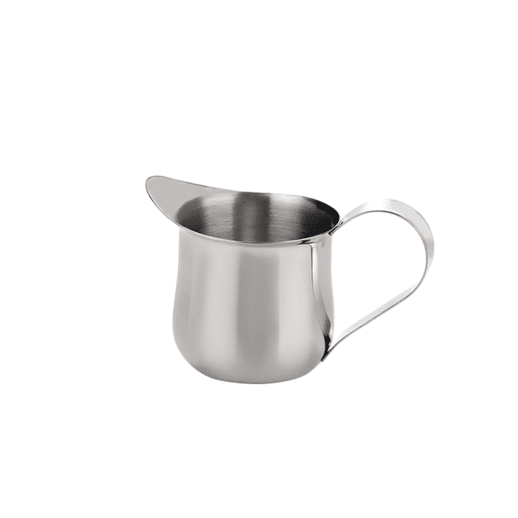 Stainless Steel Mini Creamer Pitcher, Mirror-Polished Milk Frothing Cup with Ergonomic Handle, Precision Pour Spout for Syrup, Sauce & Espresso, 4 Size Options for Home Cafe, Silver
