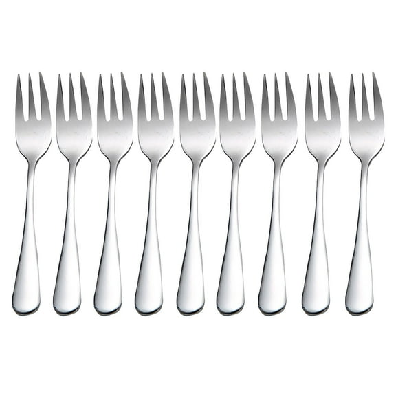 Stainless Steel Mini Forks 8PC, Rvkxad Colorful Fruit Dessert Forks, 18/10 Stainless Steel Ice Cream Cake Forks, Concave Handle Non-Slip Comfort Grip, Rust-Resistant Dishwasher Safe Forks for Party