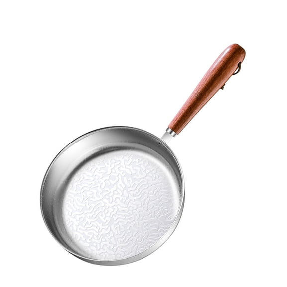 Stainless Steel for Mini Frying Pan with Snowflake Pattern - Non-Stick Cooking for Eggs & Steaks - Compact 12cm/16cm Size - Suitable for Multiple Stovetops(16cm)