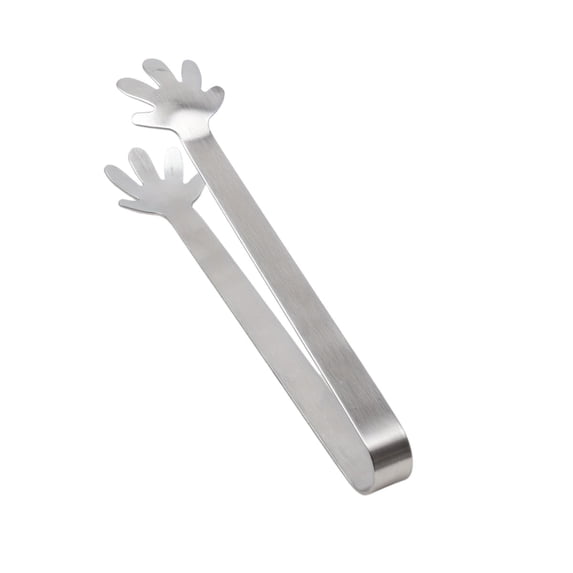 Stainless Steel Mini Hand Food Tongs For Air Fryer, Heat-Resistant Serving Tongs With Hand-Shaped Grips For Kitchen Cooking, Baking, Barbecue, Salad, Fruit, Dessert