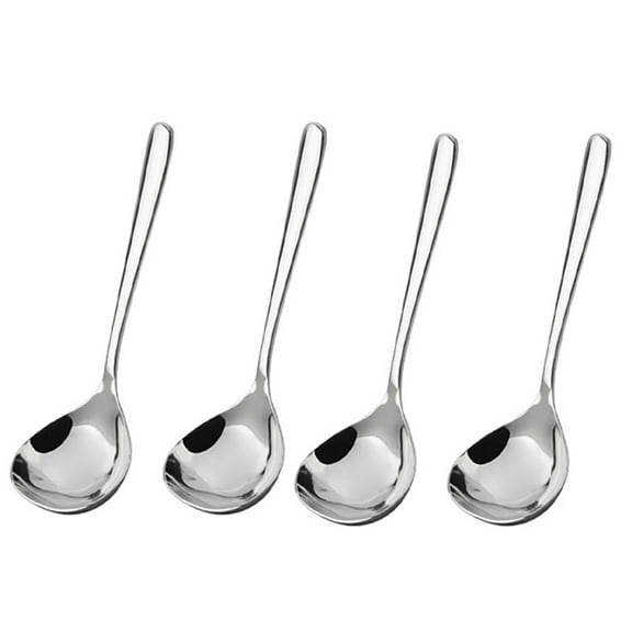 Stainless Steel Mini Ladle 1/2/4pcs Sauce Gravy Spoon with Smooth Surface Polished Deep Serving Soup Spoon 7.9/6.7inch