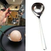 Stainless Steel Mini Soup Spoon, Heavy Duty Mini Ladle, Long Handle Soup Spoon, Small Deep Kitchen Serving Sauce Ladle for Cooking, 1 Pcs, 8.07 Inches
