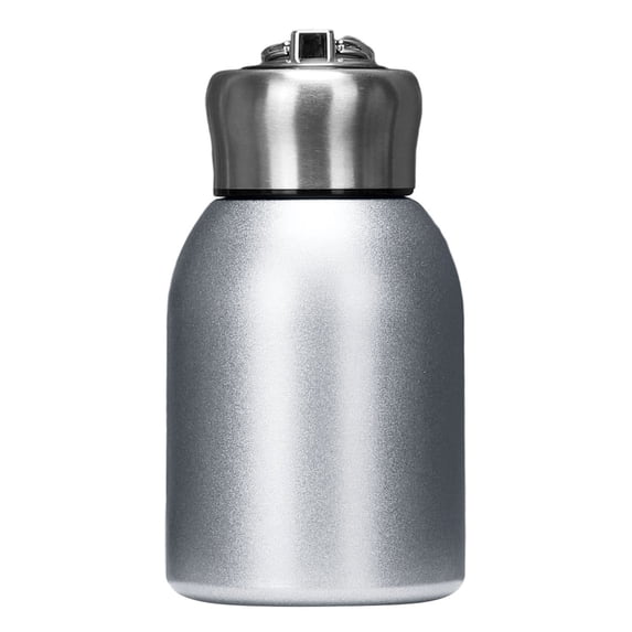 Stainless Steel Mini Vacuum Insulated Insulated Water Bottle for Hot & Cold Drinks, Travel Coffee Cup 10.2oz /300ml (Silver)