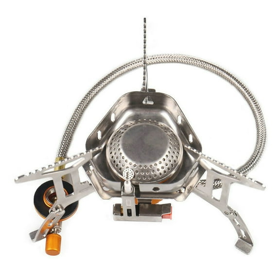 Stainless Steel Mini Windproof Camping Gas Stove Mini Outdoor Cooking Burner