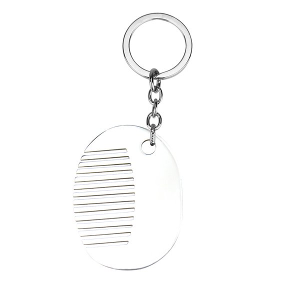 Stainless Steel Miniature Comb Pendant Keychain Travel Friendly Hair Stylists Accessory with Keyring for Women