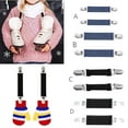 thumbnail image 1 of Stainless Steel Mitten Clips Elastic Glove Keepers for Children 1 Pair Set, 1 of 3