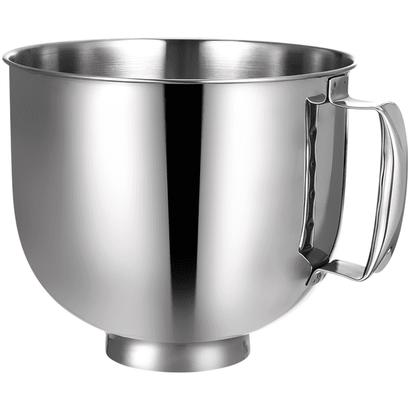 5 QT Mixer Bowl Stainless Steel, Replacement Mixing Bowl with Handle, Attachment for KitchenAid Stand Mixers, Compatible with KitchenAid