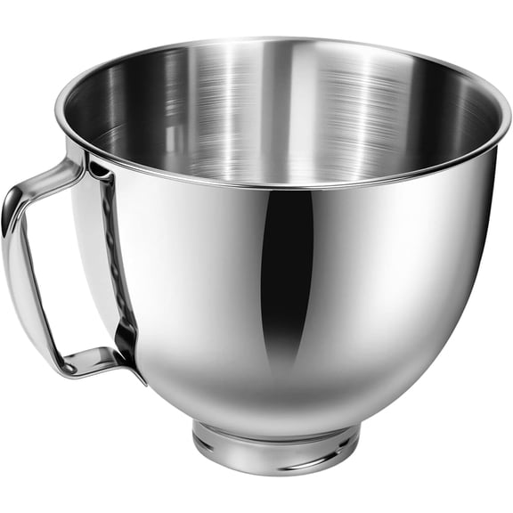PQPO Stainless Steel Mixer Bowl Compatible with KitchenAid 4.5-5 Quart Stand Mixer
