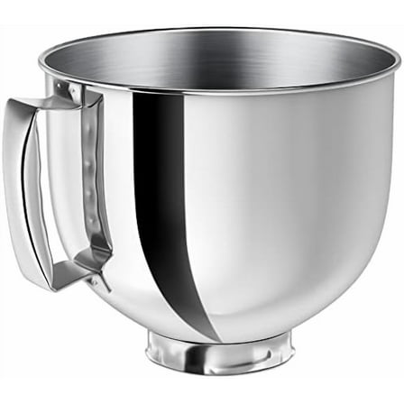 Stainless Steel Mixer bowl Fit for KitchenAid Artisan&Classic Series 4.5-5 QT Tilt-Head Mixer, 5 Quart Mixing Bowl with Handle.