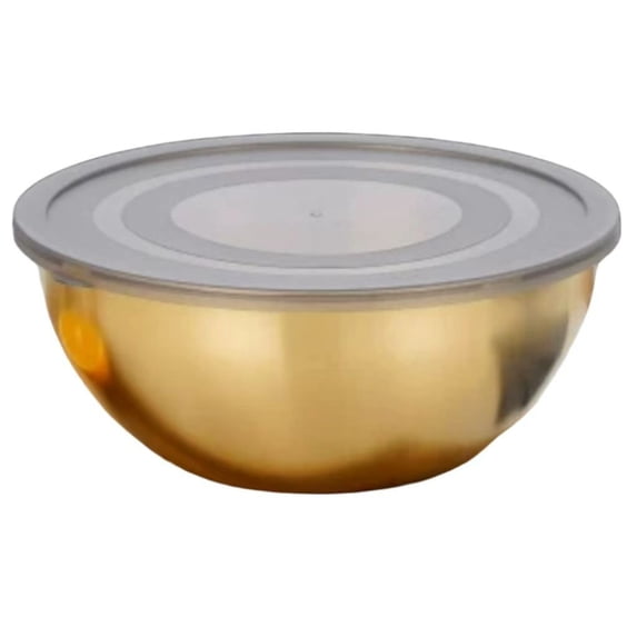 Stainless Steel Mixing Bowl 12.6 Inches with Lid, Large Capacity Metal Basin for Dough Kneading and Salad Prep, Thickened Heavy Duty Kitchen Bowl for Baking and Cooking, Flat Bottom Design