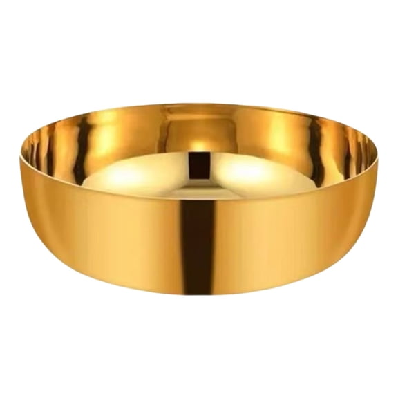 Stainless Steel Mixing Bowl 12.6x12.6in Large Capacity Thickened Flat Bottom Basin for Kneading Dough Seasoning Dishwashing (Gold)​