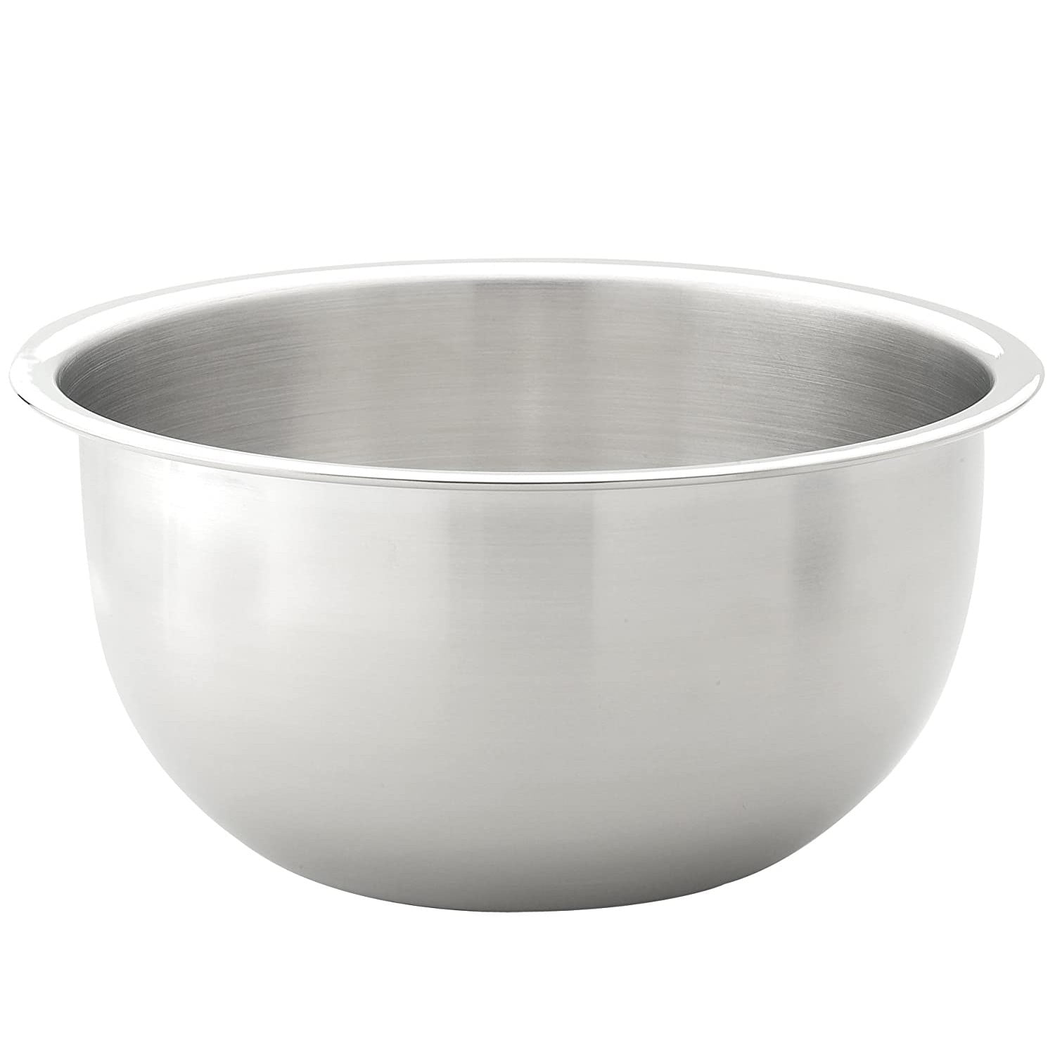 Tezzorio 8 Quart Heavy Duty Stainless Steel Mixing Bowl, 22 Gauge (0.8 Mm)  Flat Base Bowl with Curved lip, Heavyweight Mixing Bowls/Prep Bowls