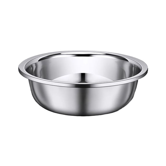Stainless Steel Mixing Bowl 28cm Large Capacity, Thickened Dough Kneading Basin with Flat Bottom, Multi-Purpose Kitchen Mixing Bowl for Baking and Cooking, Dishwasher Safe Food Preparation Bowl