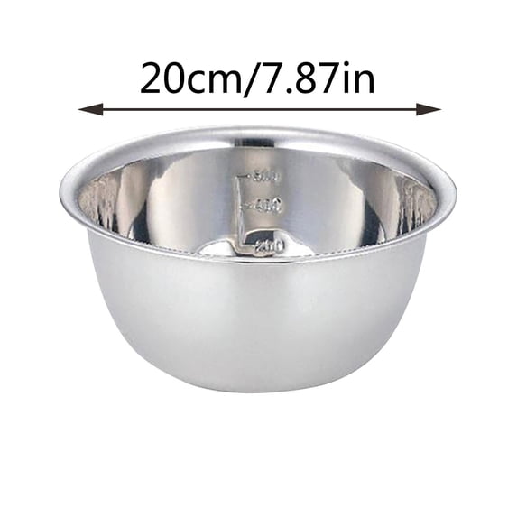 Stainless Steel Mixing Bowl - Large Capacity Heavy Duty Kitchen Prep Bowls, Flat Base Design, Dishwasher Safe, For Baking, Dough, Salad, Cooking & Food Prep - 1 Pack(900ml)