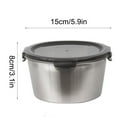 thumbnail image 1 of Stainless Steel Mixing Bowl with Lid - 3 Quart Circular Food Storage Container for Kitchen, Refrigerator & Microwave - Reusable, Dishwasher Safe Metal Bowl for Meal Prep & Serving FAJHHA, 1 of 7