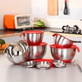 thumbnail image 1 of Stainless Steel Mixing Bowl Lid Grater Cake Salad Food Container Kitchen Tool, 1 of 8