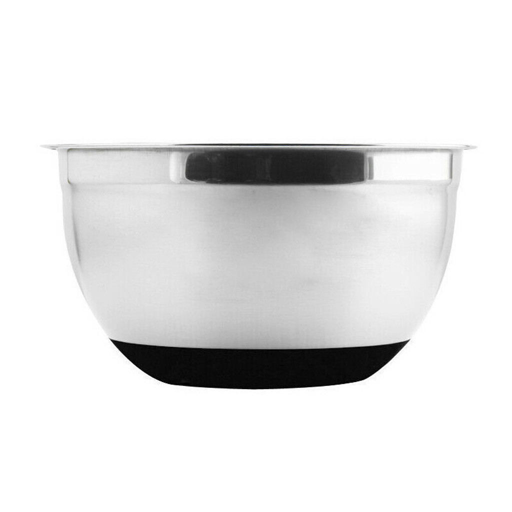 Stainless Steel Mixing Bowl Nonslip Silicone Bottom Egg Basin 4 sizes