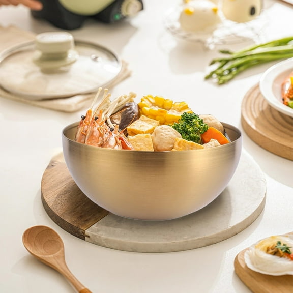 Stainless Steel Mixing Bowl Set - Large 28x13cm Metal Salad Bowl for Kitchen | Food-Grade Rust-Resistant & Dishwasher Safe | 1-Piece