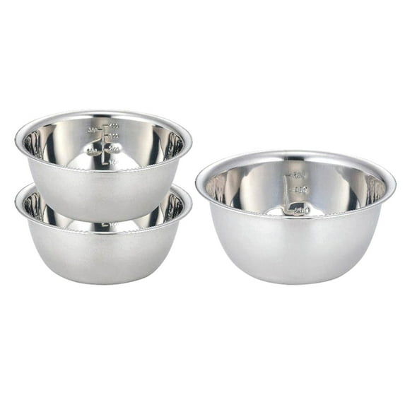 Stainless Steel Mixing Bowl Set Metal Nesting Bowls Space Saving Storage