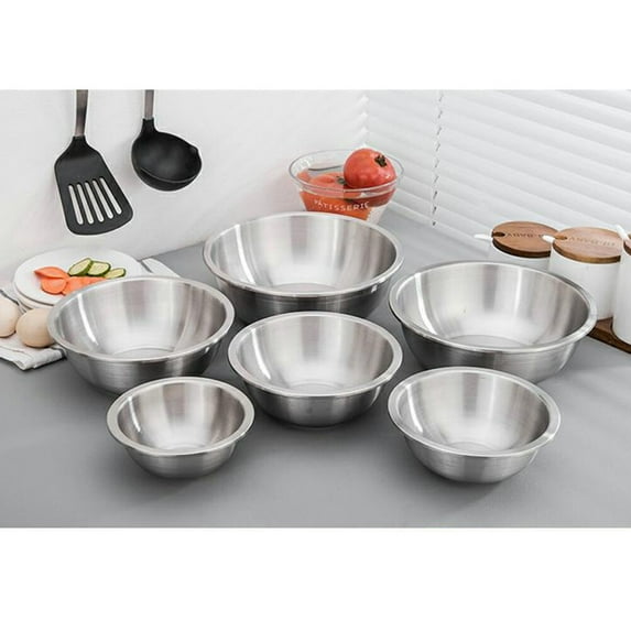 Stainless Steel Mixing Bowls Container with Lid Non-skid Soup Pot Food Cover