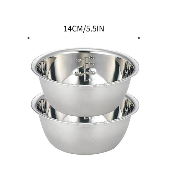 Stainless Steel Mixing Bowls Set | Heavy Gauge Rust-Resistant Metal Bowls for Baking, Mixing & Food Prep | Large & Small Kitchen Basin for Salad, Marinating & Serving | 1-Piece