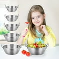 thumbnail image 1 of Stainless Steel Mixing Bowls, Unbreakable And Reusable Light Weight Bowl Metal Nesting Mixing Bowls for Kitchen,Great for Cooking, Baking, Serving,4.21×1.38in, 1 of 8