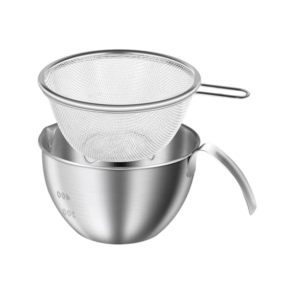 Stainless Steel Mixing Bowls with Strainers for Mixing Batter Egg Cream & Washing Draining Fruit Rice Beans Grains